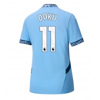 Camisa de time de futebol Manchester City Jeremy Doku #11 Replicas 1º Equipamento Feminina 2024-25 Manga Curta